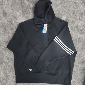 New Adidas Men's Black Hoodie